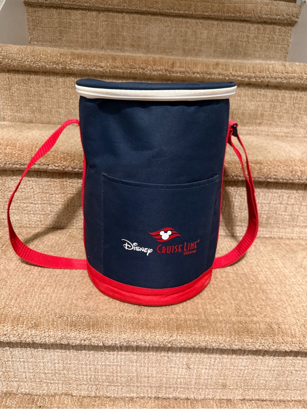 Disney Cruise Line Navy & Red Insulated Cooler Shoulder Bag